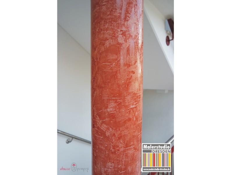 Säulengestaltung mit Marmorputz von Stucco Pompeji