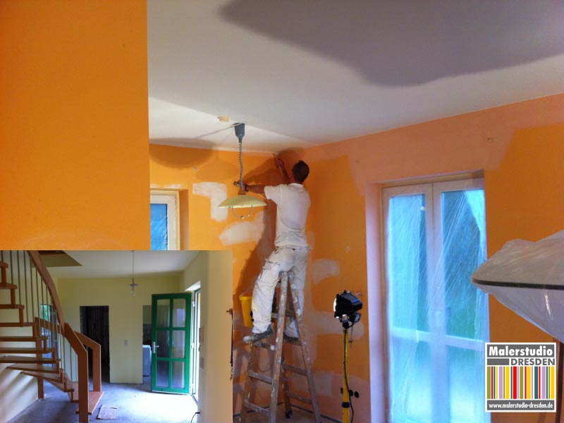 Malerarbeiten Einfamilienhaus Hochwasser 2013